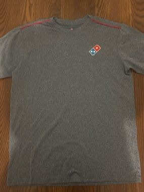2 pack Logo Men's  Dominos Heather Gray Crew Neck T-Shirt